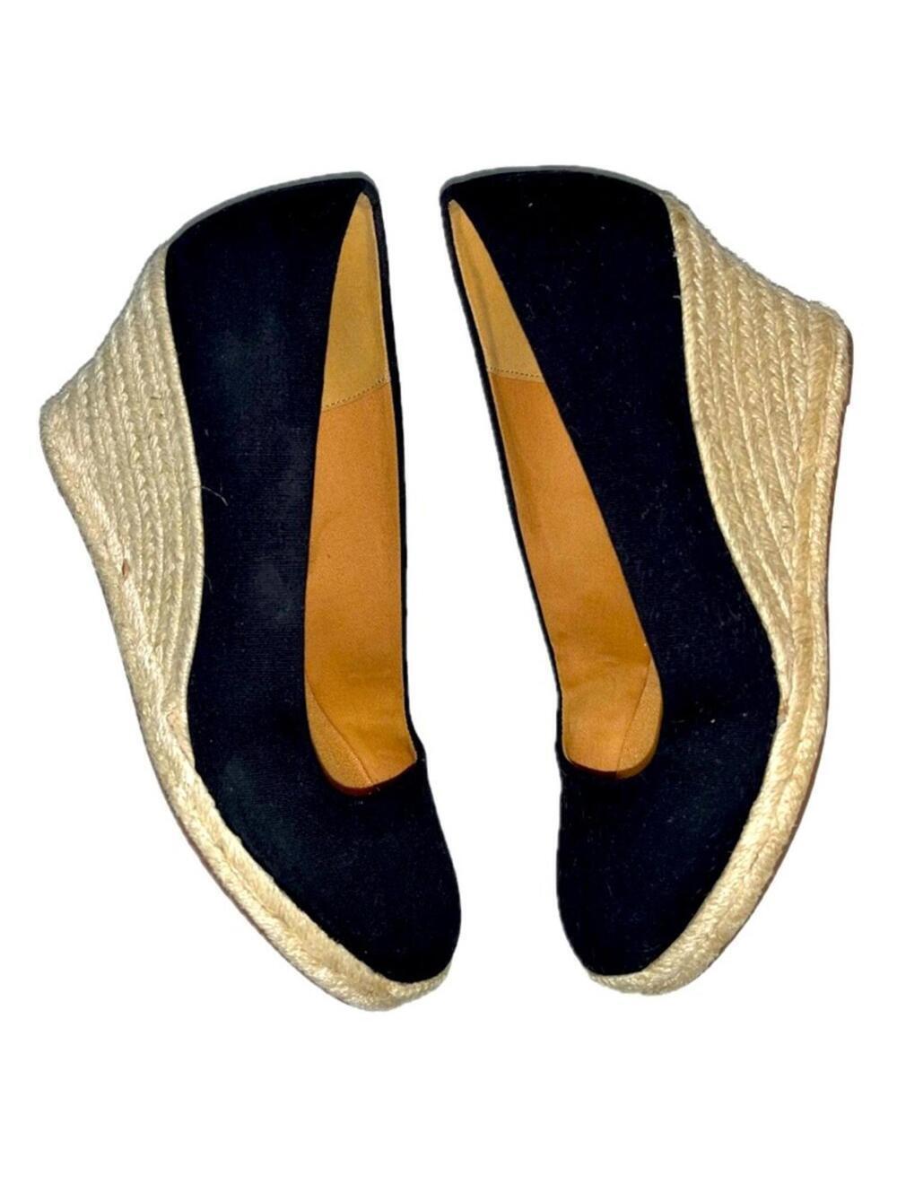 J. Crew Women’s Seville Canvas Espadrille, Black - Picture 2 of 7
